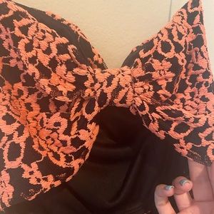 Pink and Black Floral Mini Dress